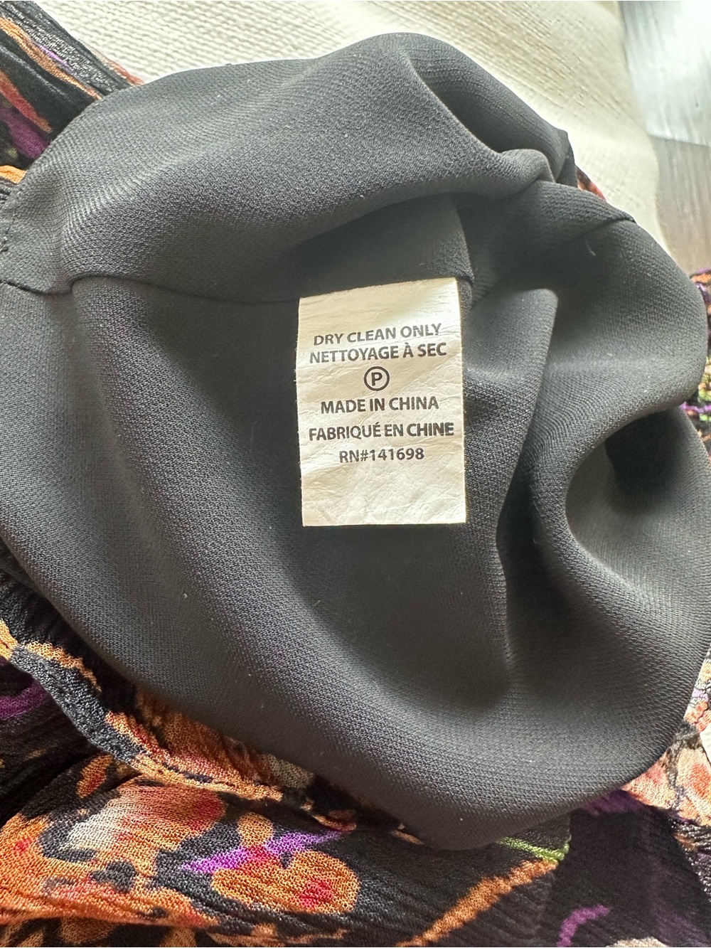 Ramy Brook Long Sleeved Black and Purple Blouse with Sheer Sleeves. Size XS - Picture 12 of 16